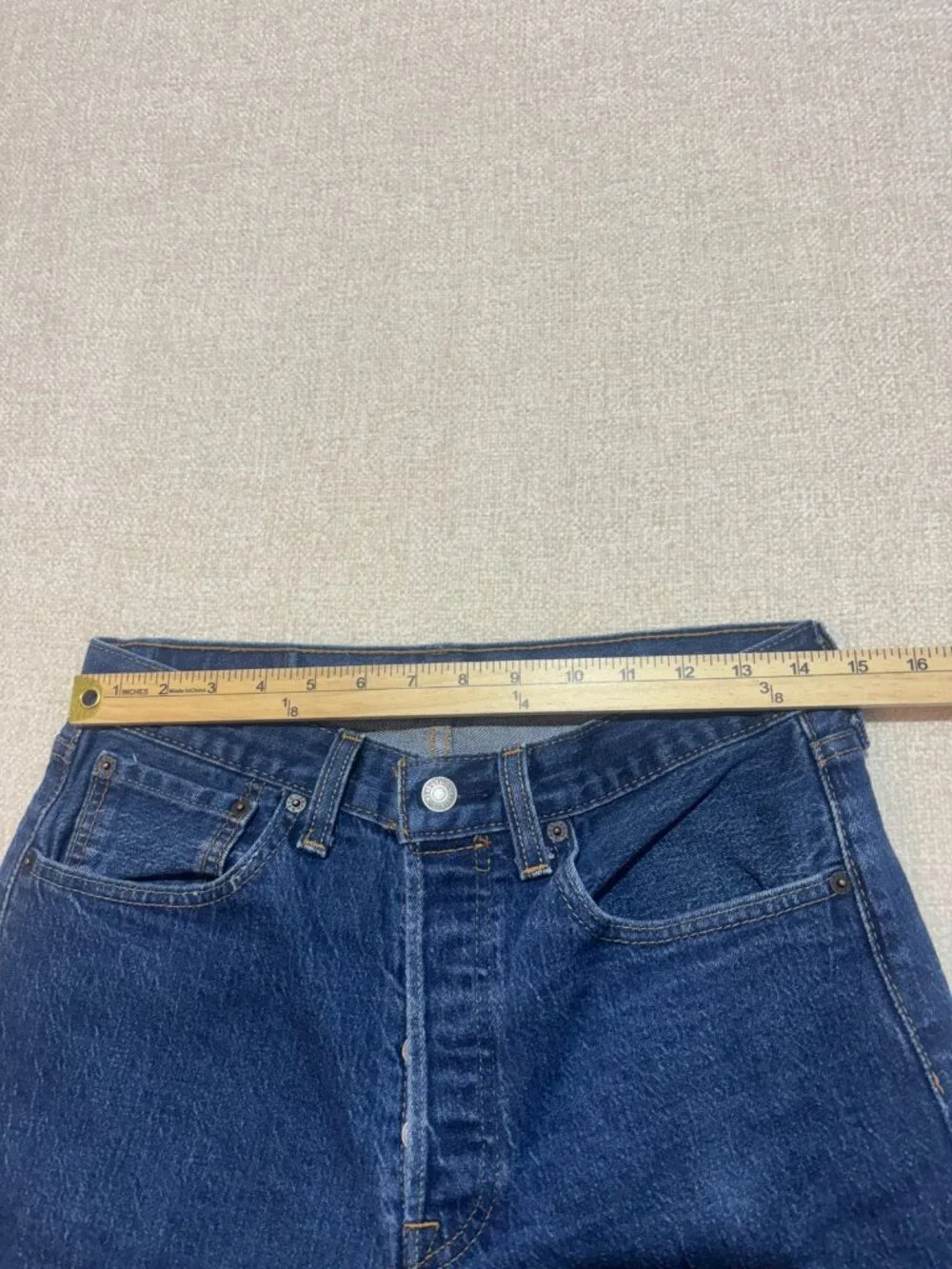 Levi's 501 Original Fit Button Fly Dark Wash Jeans W32 L30